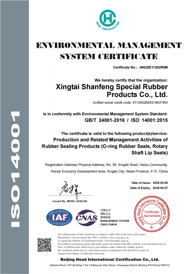 ISO14001 Certificate ISO14001 Certificate